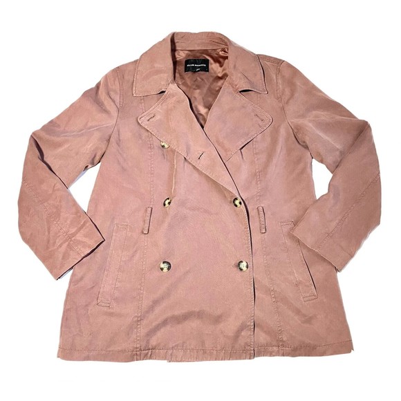 Club Monaco Womens Double Breasted Blazer Jacket Blush Pale Mauve Large L - Picture 2 of 12